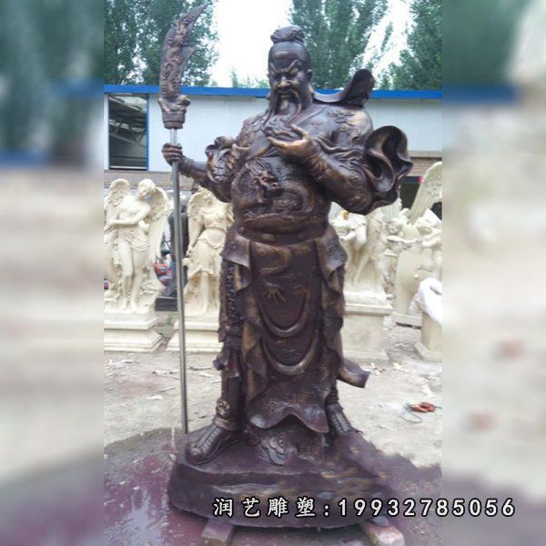 学校关公铜雕人物