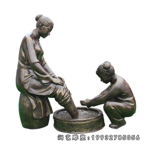 校园抽象人物铜雕