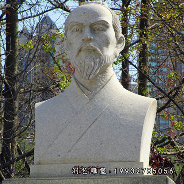 公寓张衡人物石雕