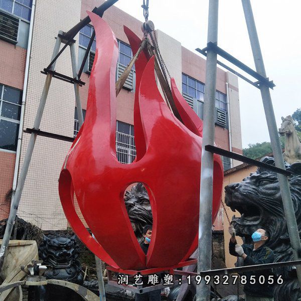 不锈钢火龙果雕塑 (2)