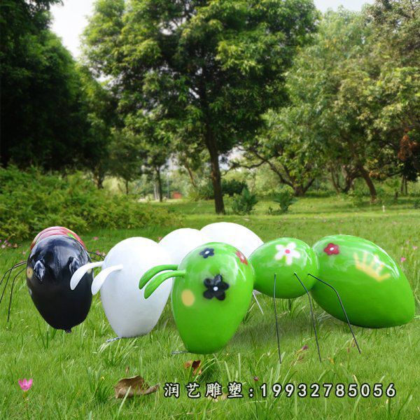 草坪玻璃钢蚂蚁动物雕塑