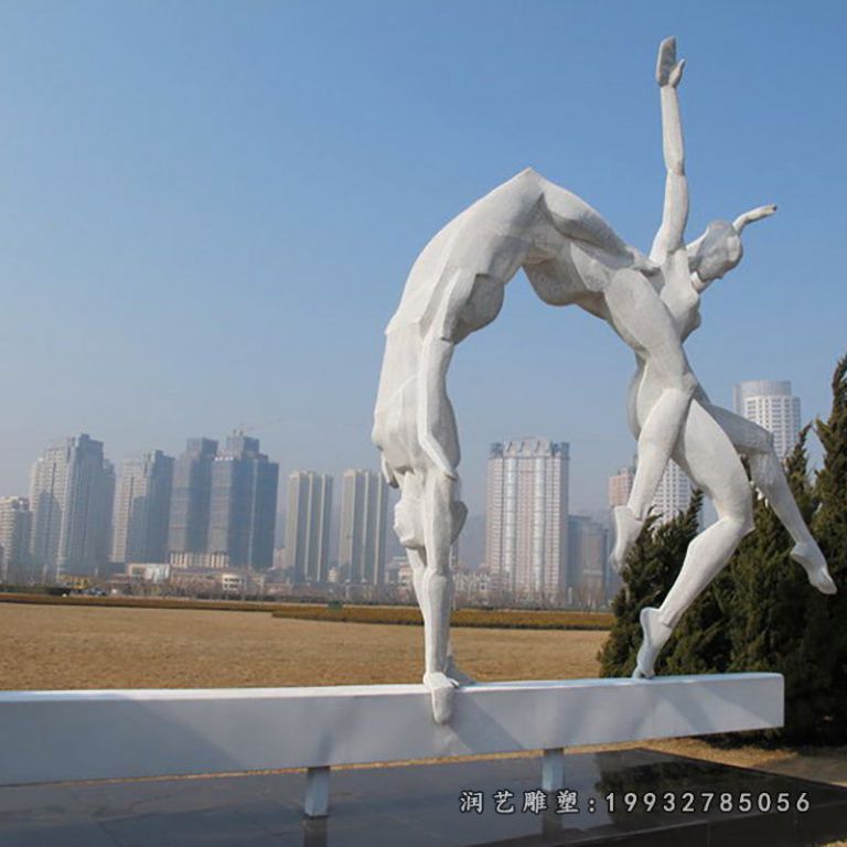 不锈钢体操雕塑  (8)