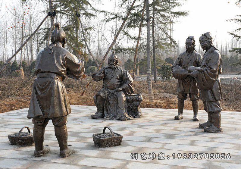 城市二十四孝人物铜雕
