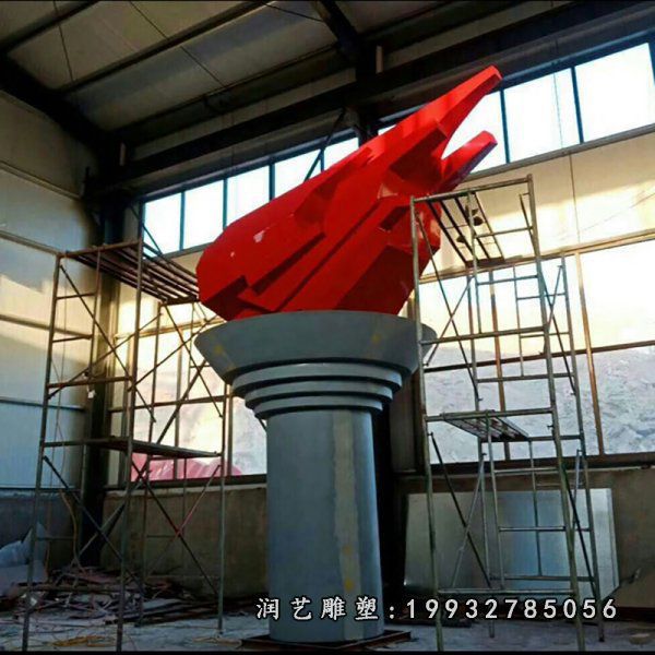 公寓不锈钢火炬景观雕塑