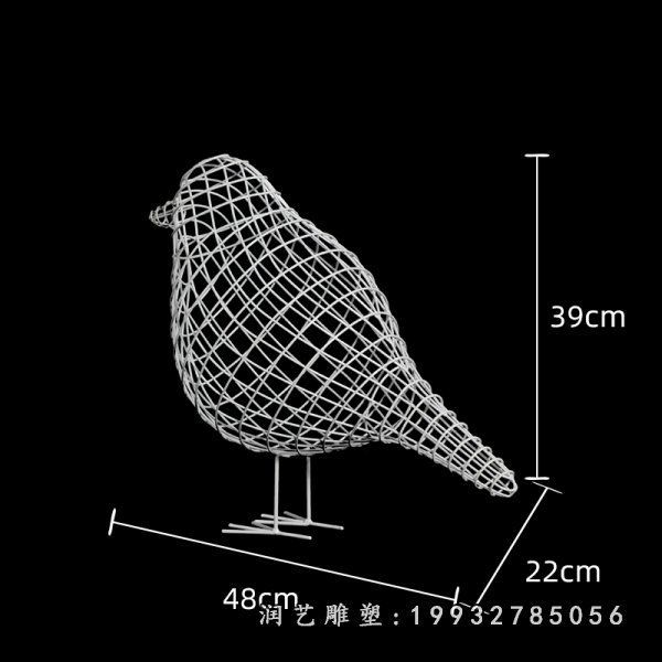 企业不锈钢鸟动物雕塑 