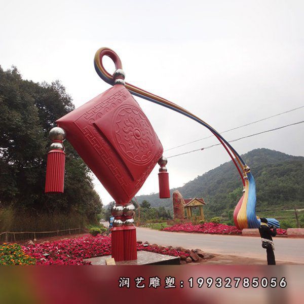 公司不锈钢中国结景观雕塑