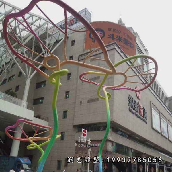 城市不锈钢荷叶景观雕塑