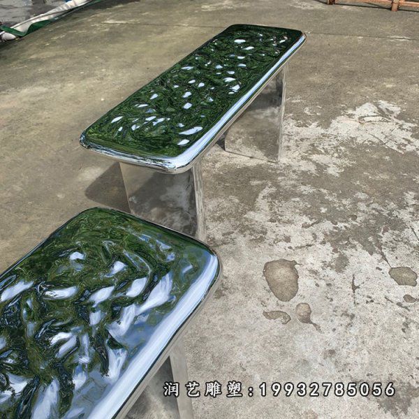绿地不锈钢凳子景观雕塑 