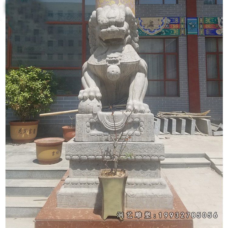 北京狮石雕，大理石狮子雕塑 (4)