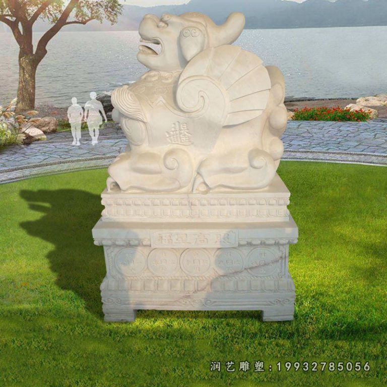 大理石貔貅  石雕庭院门口摆件