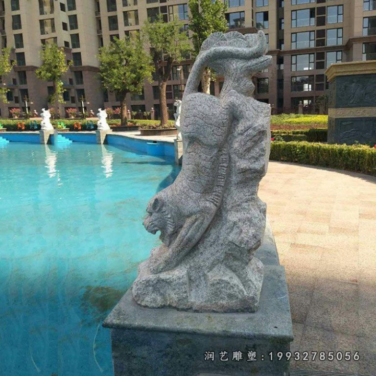 大理石小区十二生肖 动物石雕