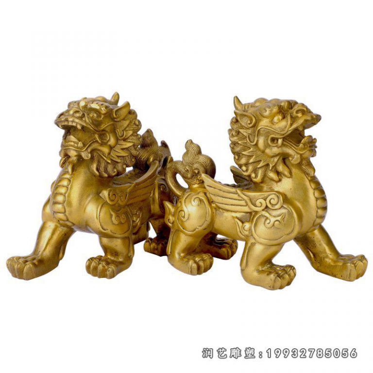 小区貔貅动物铜雕