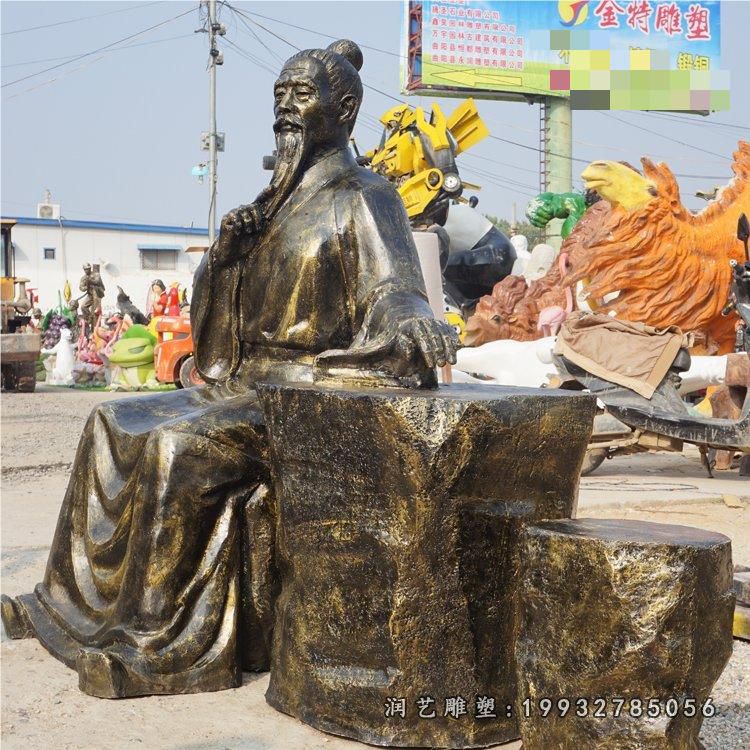 医院中医诊脉人物铜雕