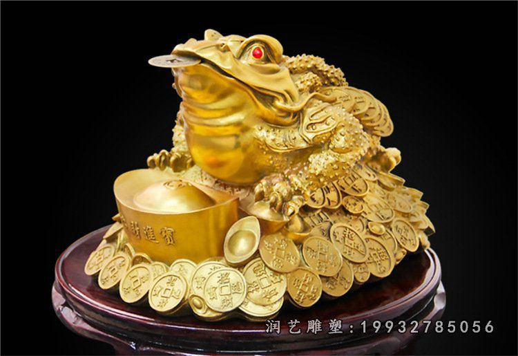 招财金蟾铜雕 (1)