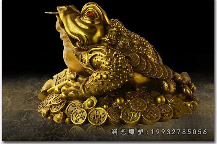 企业金蟾动物铜雕