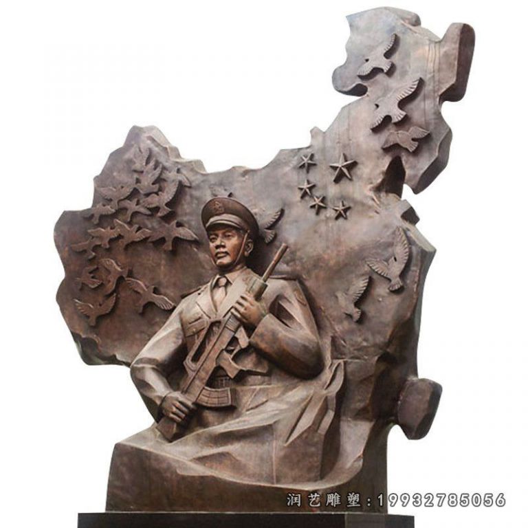 红军文化人物铜雕塑 (1)