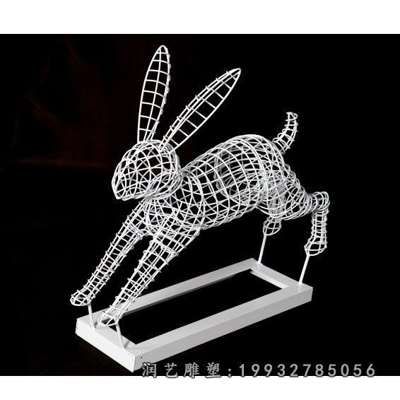 不锈钢兔子雕塑 (55)