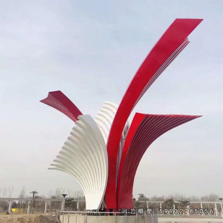 商业街不锈钢标志景观雕塑