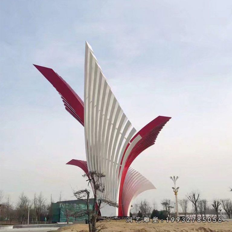 不锈钢标志景观雕塑 (2)