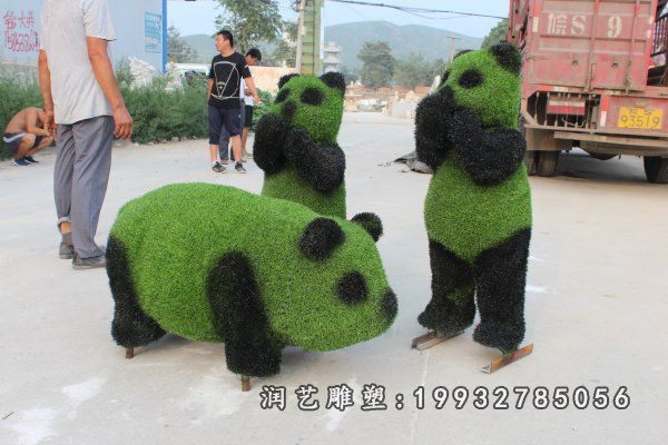 城市玻璃钢熊猫动物雕塑