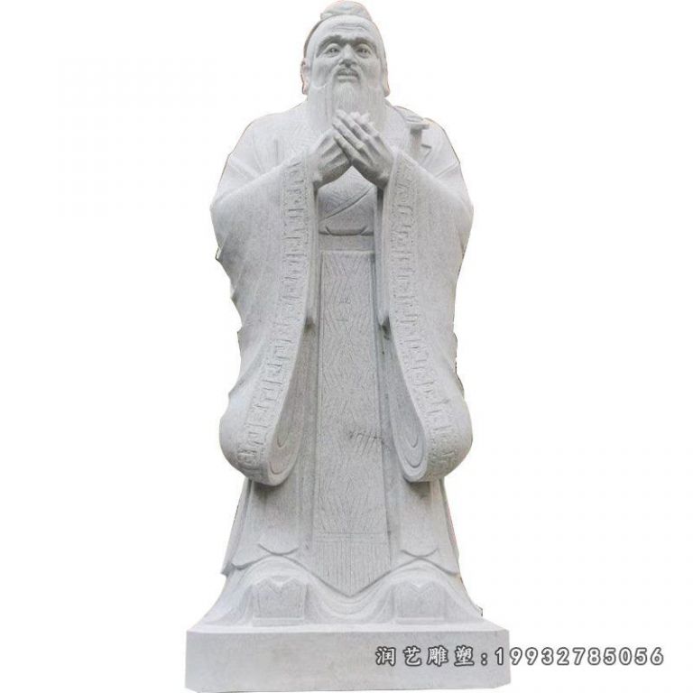 学校门口孔子石雕 (1)