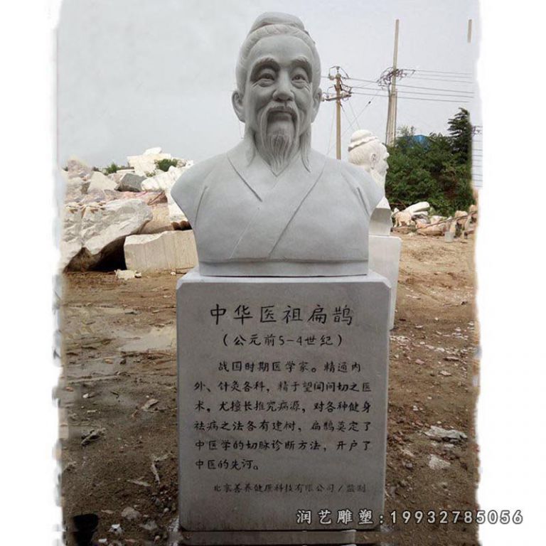 商业街扁鹊名医人物石雕
