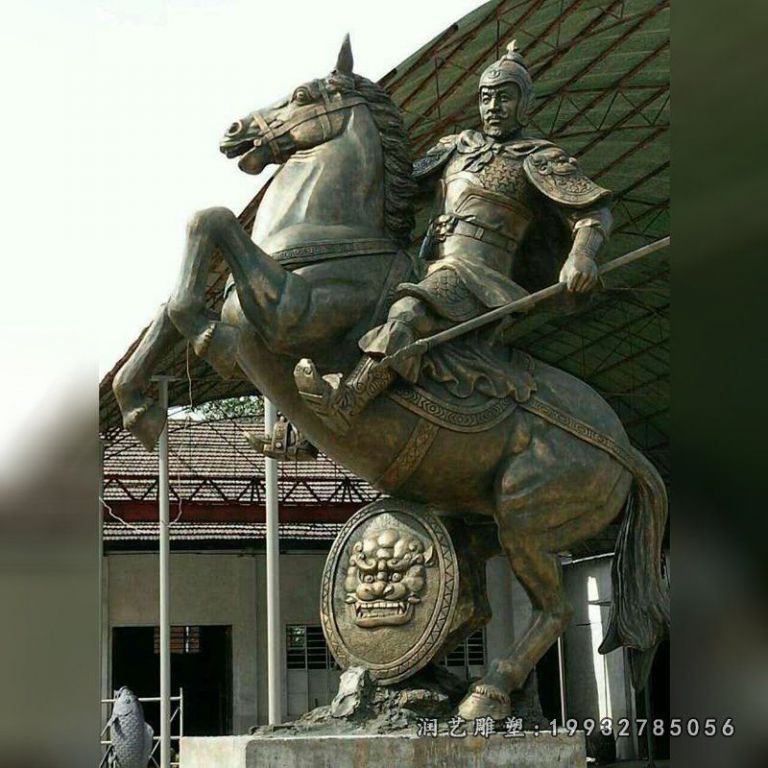 铜雕战马骑战马人物铜雕 (4)