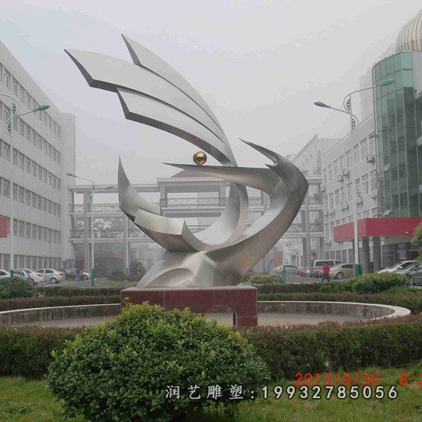 学校不锈钢卓越景观雕塑