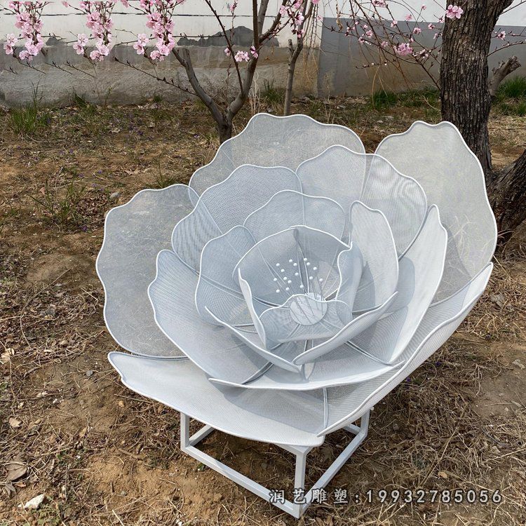 小区庭院不锈钢花景观雕塑