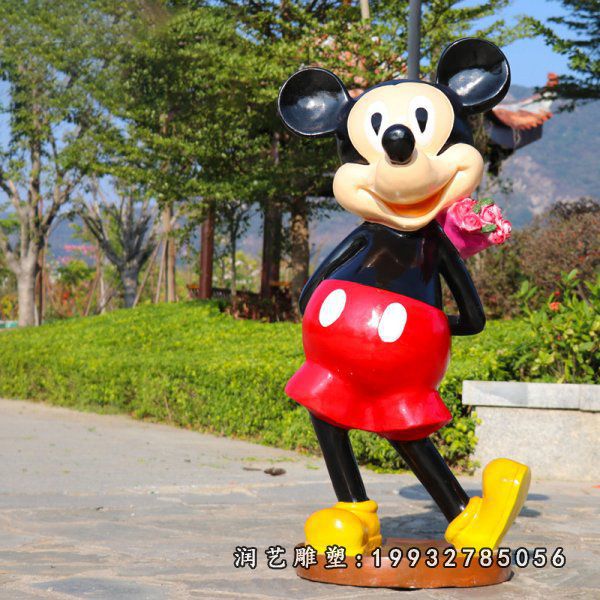 公司玻璃钢米老鼠卡通雕塑 