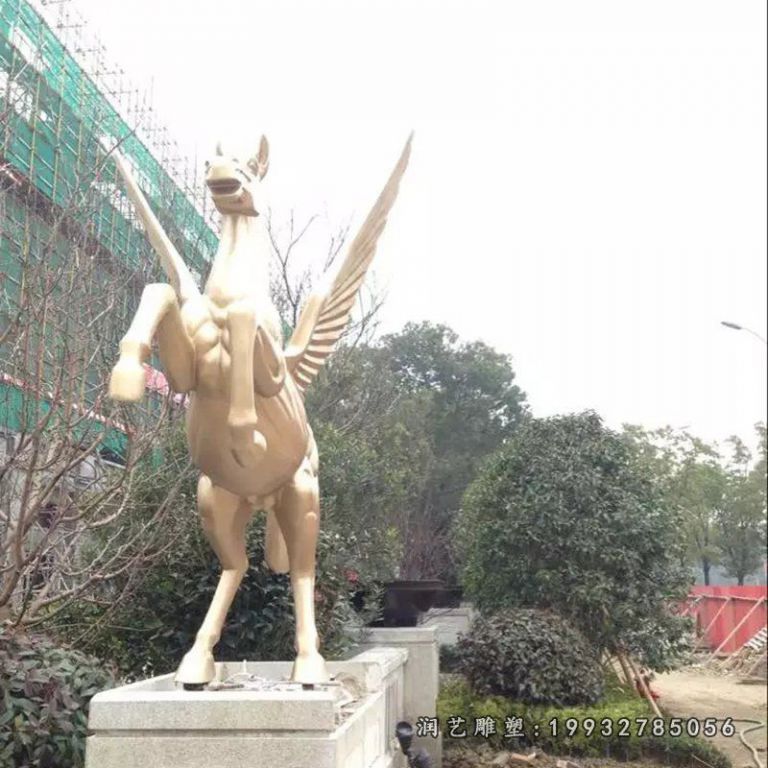 学校马动物铜雕