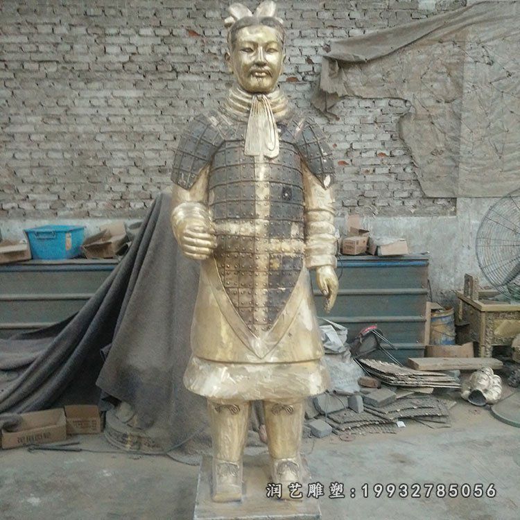 草坪兵马俑人物铜雕