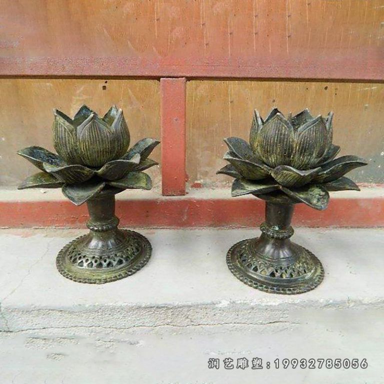 学校荷花景观铜雕