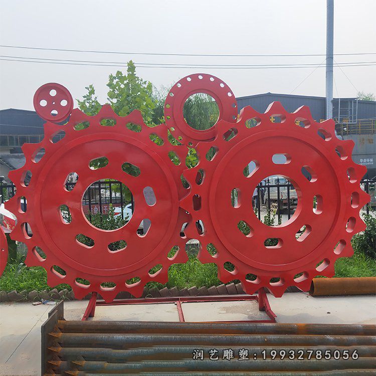 公园不锈钢齿轮景观雕塑