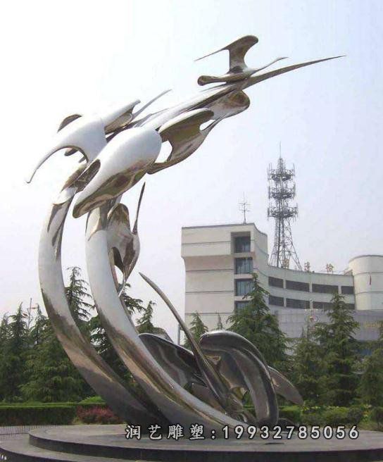 草坪不锈钢鸽子动物雕塑