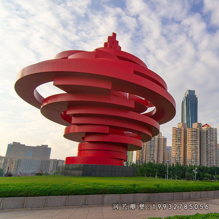 游乐场不锈钢螺旋景观雕塑