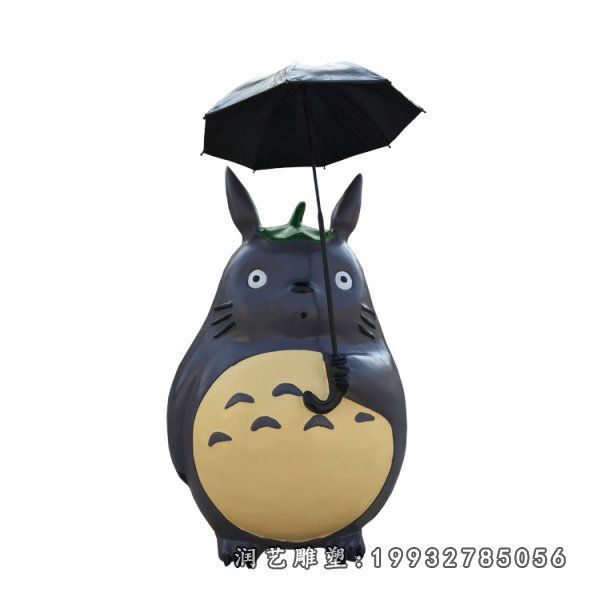 景区玻璃钢龙猫卡通雕塑