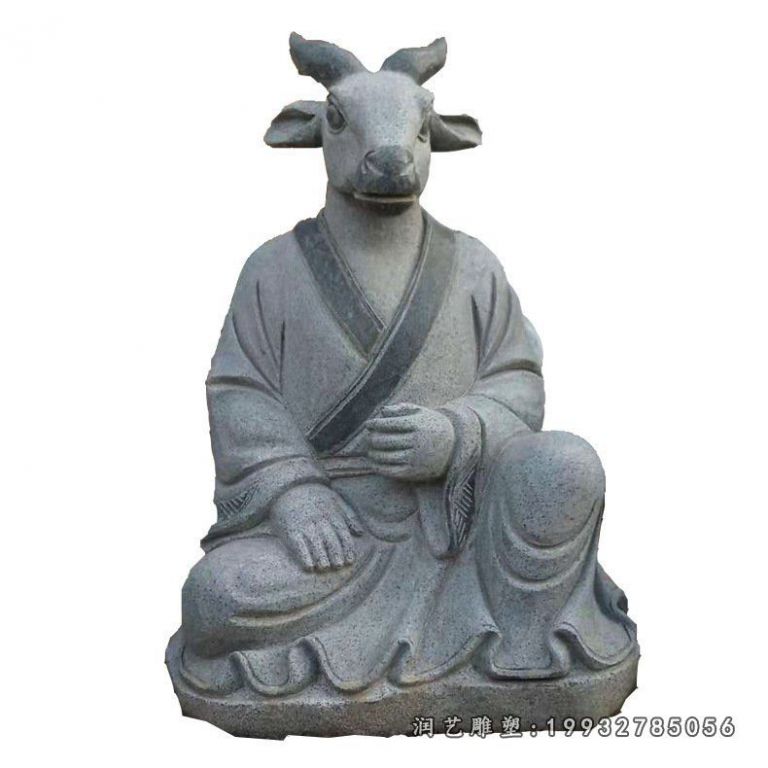 公园十二生肖动物石雕