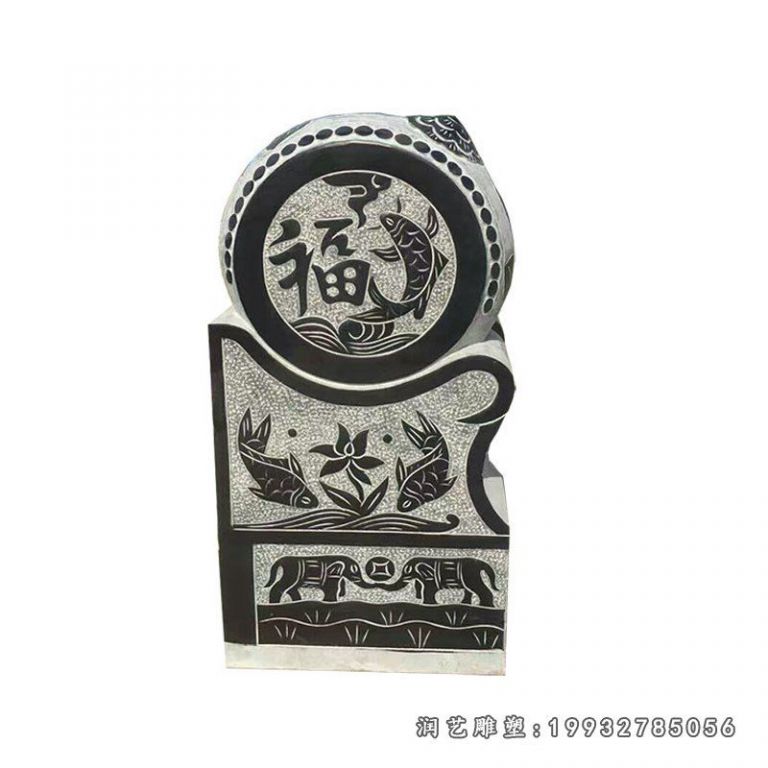 广场仿古抱鼓石景观石雕