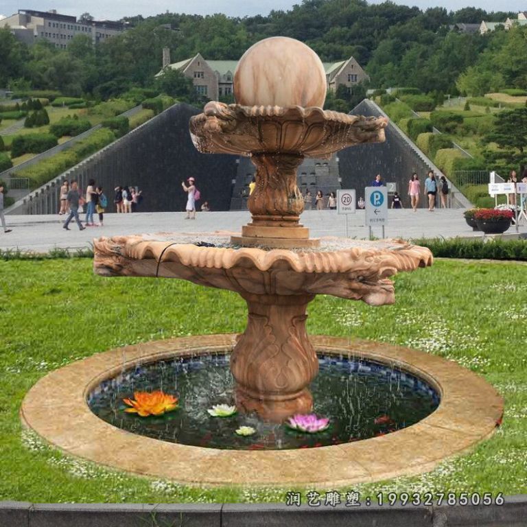 小区庭院风水球景观石雕