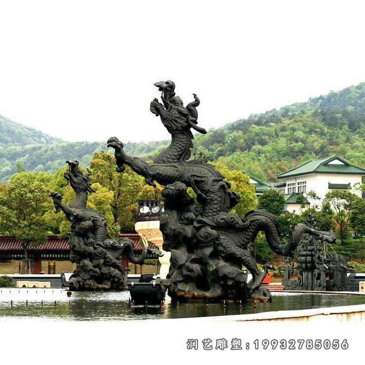 游乐场龙动物铜雕