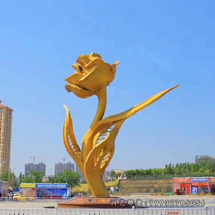 广场不锈钢紫荆花景观雕塑