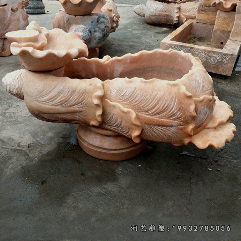 小区流水盆景观石雕
