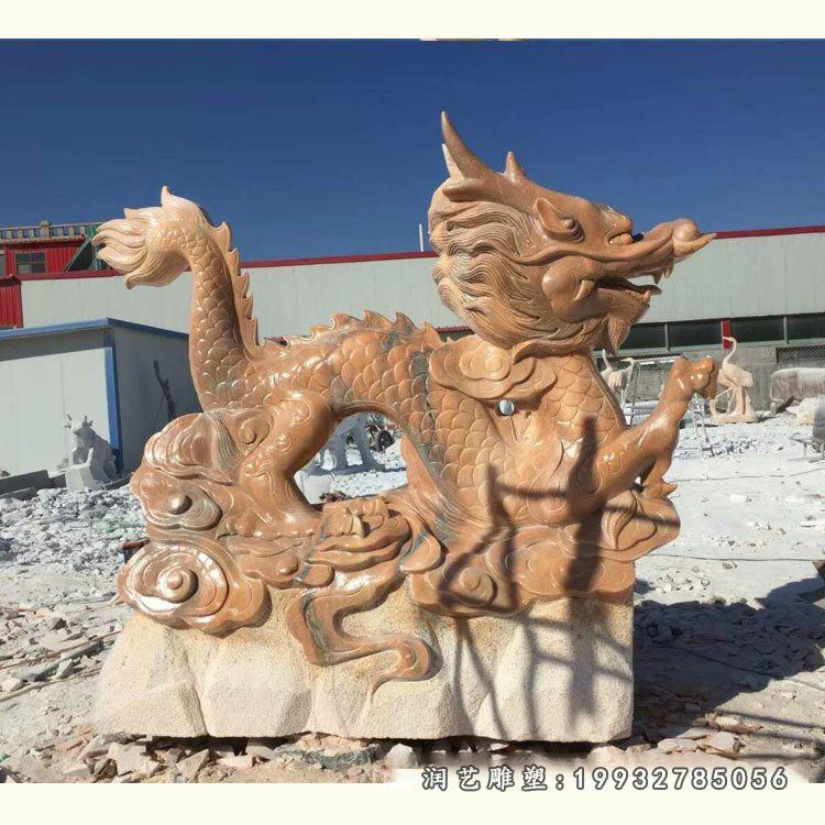 企业龙动物石雕