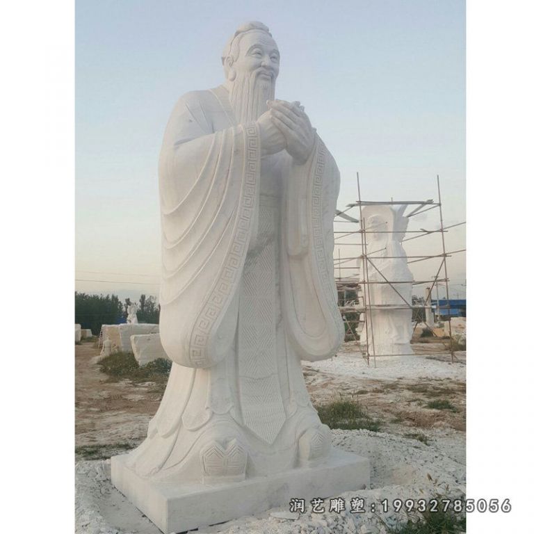 学校大理石孔子古代名人石雕