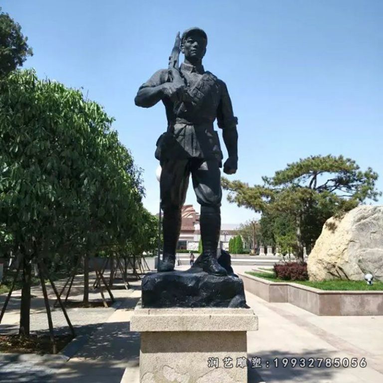 战士铜雕,革命铜雕,广场革命铜雕 (2)