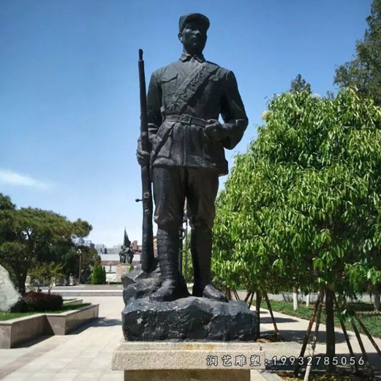 战士铜雕,革命铜雕,广场革命铜雕 (3)
