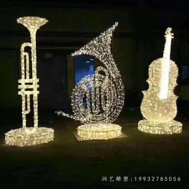 企业不锈钢乐器景观雕塑