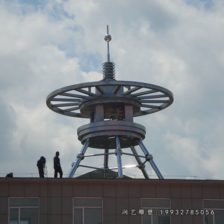 不锈钢避雷针雕塑 (2)