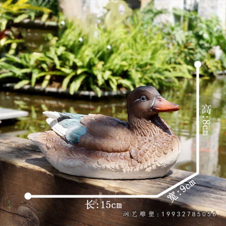 广场玻璃钢鸳鸯动物雕塑